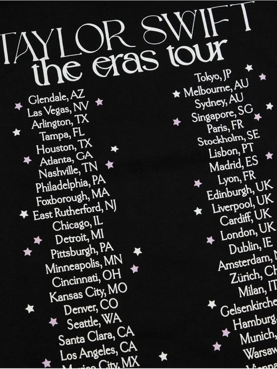 Taylor Swift The Eras Tour Concert Live Photo Stars Cotton Tee Shirt - Picture 10 of 10